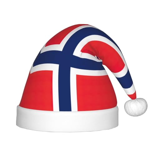 LXqlSS Weihnachtsmütze mit norwegischer Flagge, Weihnachtsmannmütze, Winterurlaubsmütze für Weihnachten, Party, Zubehör LXqlSS Weihnachtsmütze mit norwegischer Flagge, Weihnachtsmannmütze, Winterurlaubsmütze für Weihnachten, Party, Zubehör von LXqlSS