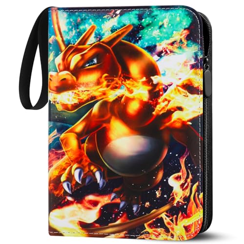 LYAILOOGXL Sammelalbum für Pokemon 900 Karten Groß,Karten Sammelalbum mit 50 Abnehmbaren Hüllen 9 Taschen, Sammelmappe Heft Sammelkarten Album für Pokemon von LYAILOOGXL