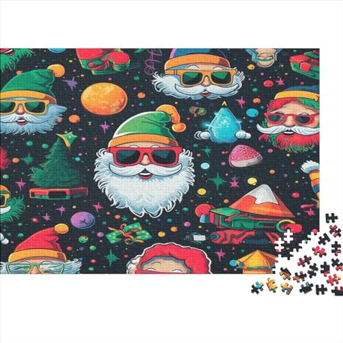 Father Weihnachtsmann 500 Teile Premium-Puzzles Für Erwachsene - Spaß Und Lernspiele - Perfekte AI Design Puzzle-Geschenke 500pcs (52x38cm) von LYCREW