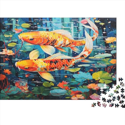 Koi 1000 Teile Puzzle Lernspiel Spielzeug Puzzles Für Erwachsene Klassische AI Animals Puzzles Puzzles Erwachsene 1000pcs (75x50cm) von LYCREW