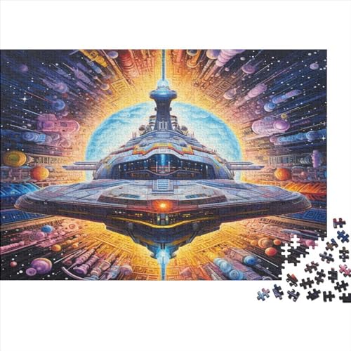 Mysterious Weltraumship 300 Teile Puzzle Lernspiel Spielzeug Puzzles Für Erwachsene Klassische AI Design Puzzles Puzzles Erwachsene 300pcs (40x28cm) von LYCREW
