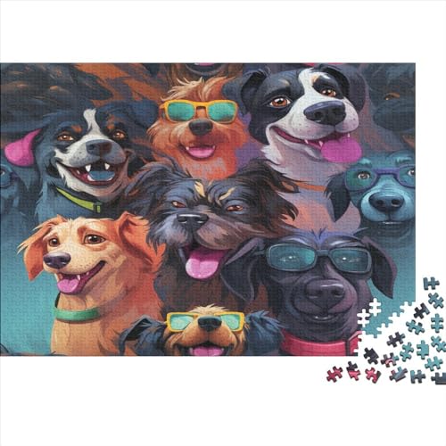 Öl-Welpe 1000 Teile Jigsaw Puzzles Für Erwachsene Schwieriges Schweres AI Animal Jigsaw Puzzle Für Frauen Männer Premium Präzise Interlocking Herausforderndes Spiel Lernspiel 1000pcs (75x50 von LYCREW