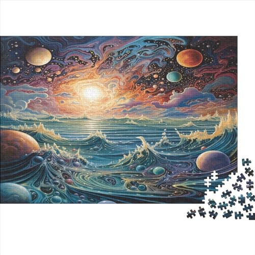 Öl auf dem Meer 500 Teile Puzzle Lernspiel Spielzeug Puzzles Für Erwachsene Klassische AI Design Puzzles Puzzles Erwachsene 500pcs (52x38cm) von LYCREW