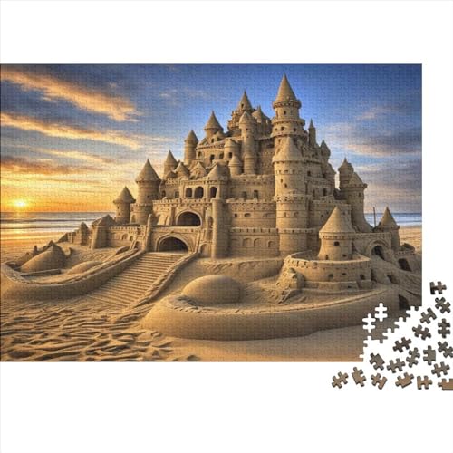 Sandstrand 500 Teile Premium-Puzzles Für Erwachsene - Spaß Und Lernspiele - Perfekte AI Design Puzzle-Geschenke 500pcs (52x38cm) von LYCREW