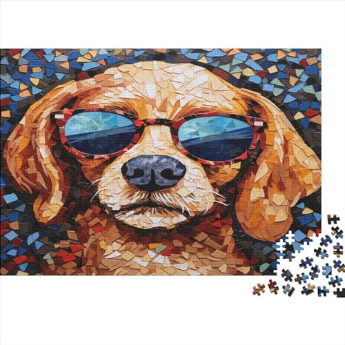 Sonnenbrille Welpe 1000 Teile Puzzle Lernspiel Spielzeug Puzzles Für Erwachsene Klassische AI Animals Puzzles Puzzles Erwachsene 1000pcs (75x50cm) von LYCREW