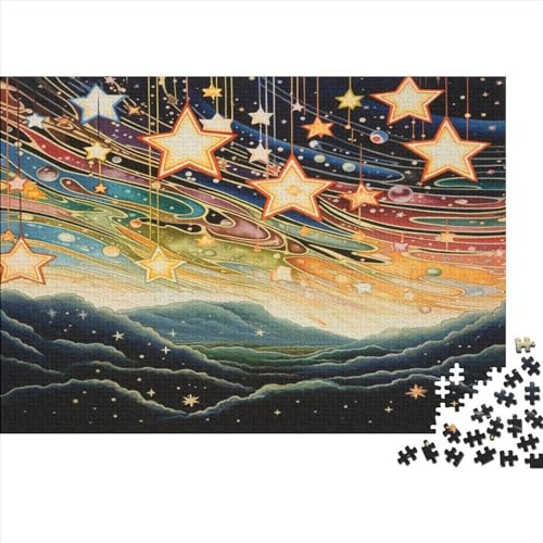 Sternschnuppe Puzzle Erwachsenenpuzzle Farbenfrohes AI Design 1000 Teile Puzzle Für Erwachsene Ab 14 Jahren 1000pcs (75x50cm) von LYCREW