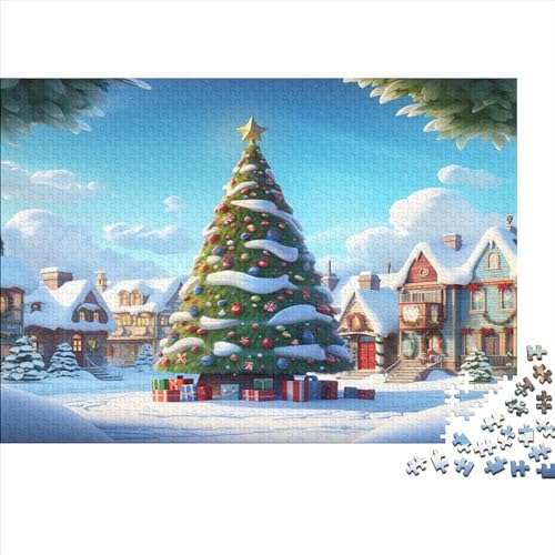 The Weihnachtsmann Tree 500 Teile Premium-Puzzles Für Erwachsene - Spaß Und Lernspiele - Perfekte AI Design Puzzle-Geschenke 500pcs (52x38cm) von LYCREW