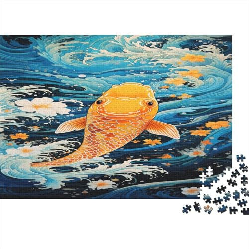 Viel Glück Koi Puzzle Erwachsenenpuzzle Farbenfrohes AI Animals 1000 Teile Puzzle Für Erwachsene Ab 14 Jahren 1000pcs (75x50cm) von LYCREW