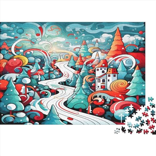 Weihnachtsmann 500 Teile Puzzle Lernspiel Spielzeug Puzzles Für Erwachsene Klassische AI Design Puzzles Puzzles Erwachsene 500pcs (52x38cm) von LYCREW