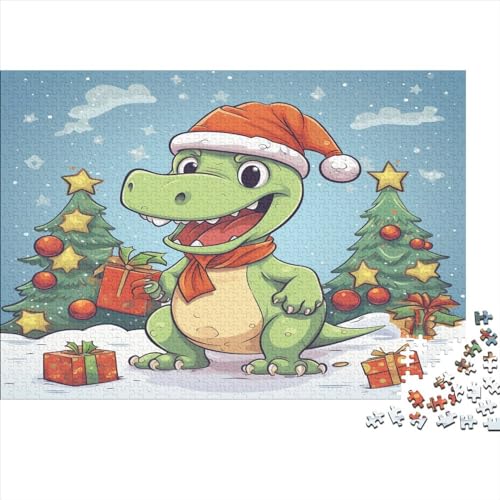 Weihnachtsmann Dragon Puzzle Erwachsenenpuzzle Farbenfrohes AI Animals 300 Teile Puzzle Für Erwachsene Ab 14 Jahren 300pcs (40x28cm) von LYCREW