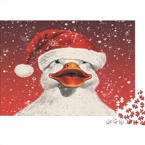 Weihnachtsmann Duck 1000 Teile Premium-Puzzles Für Erwachsene - Spaß Und Lernspiele - Perfekte AI Animals Puzzle-Geschenke 1000pcs (75x50cm) von LYCREW