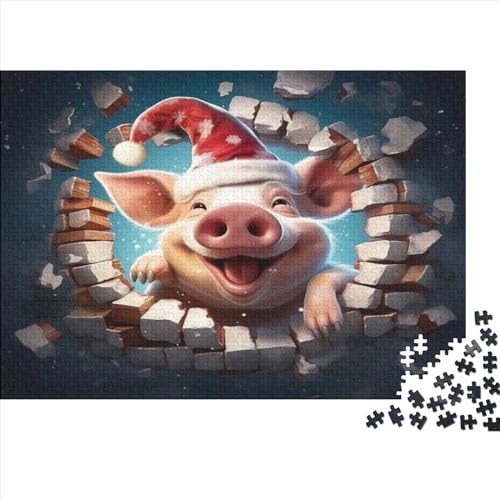Weihnachtsmann Ferkel 1000 Teile Puzzle Lernspiel Spielzeug Puzzles Für Erwachsene Klassische AI Design Puzzles Puzzles Erwachsene 1000pcs (75x50cm) von LYCREW