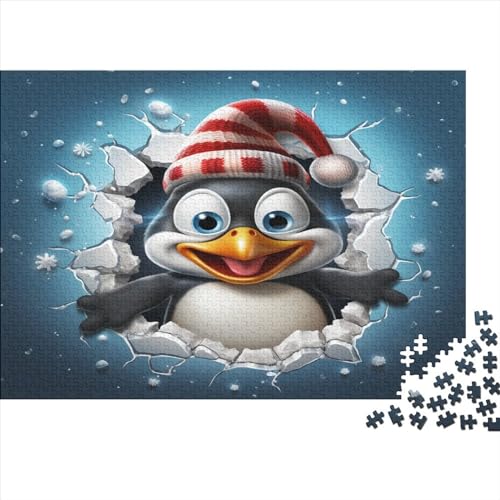 Weihnachtsmann Penguin 1000 Teile Premium-Puzzles Für Erwachsene - Spaß Und Lernspiele - Perfekte AI Animals Puzzle-Geschenke 1000pcs (75x50cm) von LYCREW