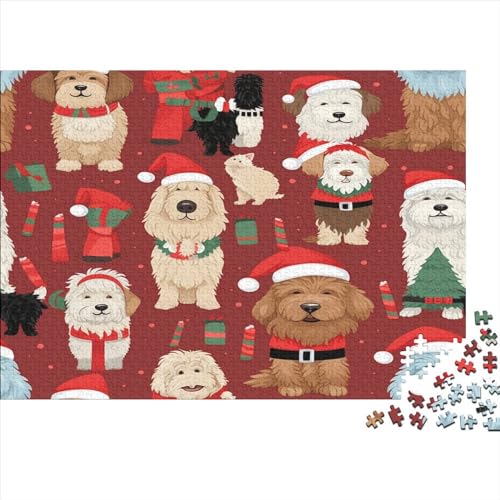 Weihnachtsmann Puppy 1000 Teile Puzzle Lernspiel Spielzeug Puzzles Für Erwachsene Klassische AI Animals Puzzles Puzzles Erwachsene 1000pcs (75x50cm) von LYCREW