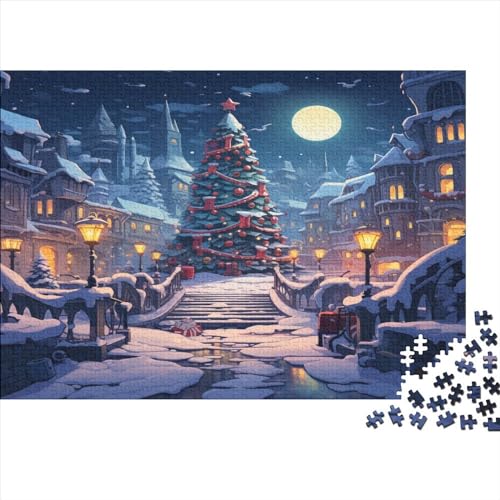 Weihnachtsmann Tree 1000 Teile Puzzles Für Erwachsene Teenager Stress Abbauen Familien-Puzzlespiel AI Design Puzzle Lernspiel Spielzeug Geschenk 1000pcs (75x50cm) von LYCREW