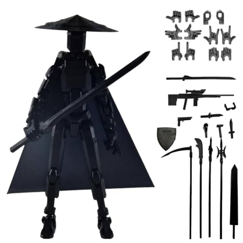 LYEAA 13 Mehrgelengte Action-Zahlen mit Mehreren Zubehör Ganzkörper mechanischen beweglichen Spielzeugbaugruppe Actionfigur Dummy Desk Dekoration für Spielliebhaber (schwarz) von LYEAA