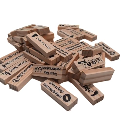 LYEAA 3D -Druckblockturm -Spiel Wiederverwendbare Stapelblöcke Spiel DIY Building Blocks Spiel für Valentines und Partyspiele für Erwachsene von LYEAA