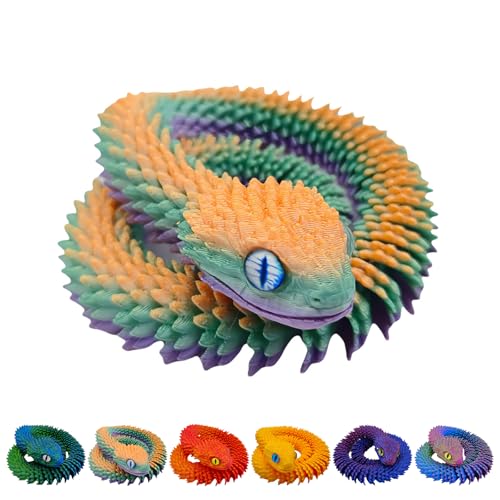 LYEAA 3D-gedruckte , 3D-gedruckte Schlangenfiguren, 3D-Kristallschlange, Flexible Gelenke, Heimdekoration, Chefschreibtisch-Spielzeug for Heimbüro-Dekoration LYEAA 3D-gedruckte , 3D-gedruckte Schlangenfiguren, 3D-Kristallschlange, Flexible Gelenke, Heimdekoration, Chefschreibtisch-Spielzeug for Heimbüro-Dekoration von LYEAA