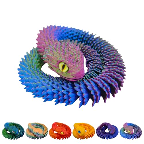 LYEAA 3D-gedruckte , 3D-gedruckte Schlangenfiguren, 3D-Kristallschlange, Flexible Gelenke, Heimdekoration, Chefschreibtisch-Spielzeug for Heimbüro-Dekoration LYEAA 3D-gedruckte , 3D-gedruckte Schlangenfiguren, 3D-Kristallschlange, Flexible Gelenke, Heimdekoration, Chefschreibtisch-Spielzeug for Heimbüro-Dekoration von LYEAA