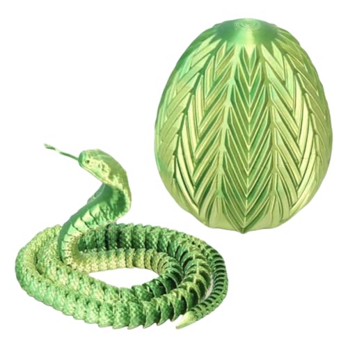 LYEAA 3D-gedruckte Kobra mit Ei, Gelenkschlange, Fidget-Spielzeug für Schreibtischdekoration und Stressabbau-Spielzeug LYEAA 3D-gedruckte Kobra mit Ei, Gelenkschlange, Fidget-Spielzeug für Schreibtischdekoration und Stressabbau-Spielzeug von LYEAA