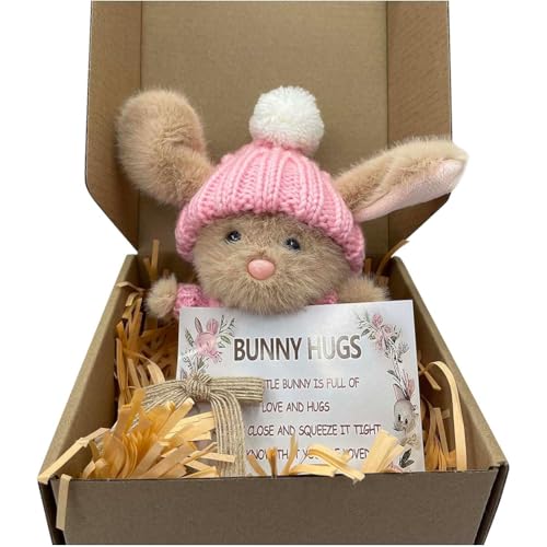 LYEAA 4 Farben Mini-Hase Umarmung Niedliches for Oster Geschenk, Handgemachter Plüsch Taschen-Hase, Emotionaler Unterstützungs-Crochet Hase for Familie und Freunde von LYEAA