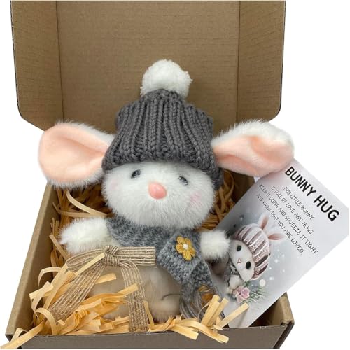 LYEAA 4 Farben Mini-Hase Umarmung Niedliches for Oster Geschenk, Handgemachter Plüsch Taschen-Hase, Emotionaler Unterstützungs-Crochet Hase for Familie und Freunde von LYEAA