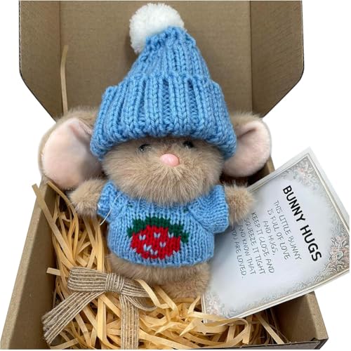 LYEAA 4 Farben Mini-Hase Umarmung Niedliches for Oster Geschenk, Handgemachter Plüsch Taschen-Hase, Emotionaler Unterstützungs-Crochet Hase for Familie und Freunde von LYEAA