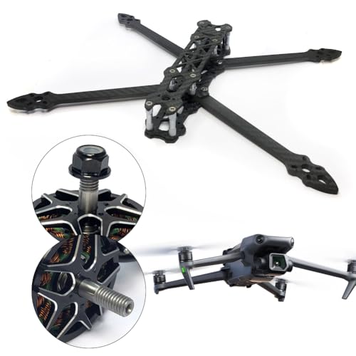 LYEAA 7-Zoll-FPV-Racing-Drohnenrahmen-Kit – Quadrocopter-Rahmen aus Kohlefaser mit Motoren und Paddeln for Freestyle-Racing-Spielzeug von LYEAA