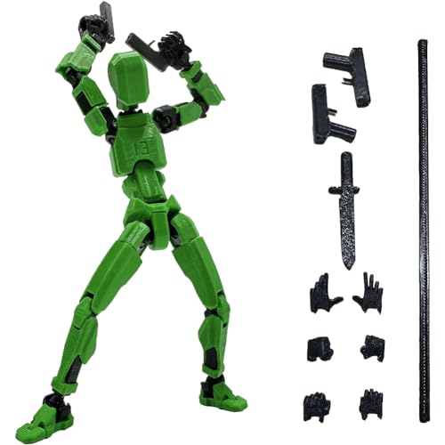 LYEAA Beweglicher Gestaltwandler-Roboter – 5,54 Zoll bewegliche Dummy-Figur, 3D-gedrucktes Spielzeug für Kinder und Sammler von LYEAA