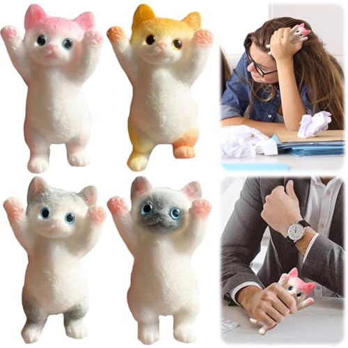 LYEAA Cat Squeeze Toy Kätzchen Dekompression Spielzeugstress Entlastung für Büro (gelb) von LYEAA