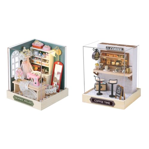 LYEAA Creative Room Puppenhaus - Miniatur-Bastelset mit Möbeln, Holzhandwerksmodell, Heimschlafzimmer-Dekor, Geschenk von LYEAA