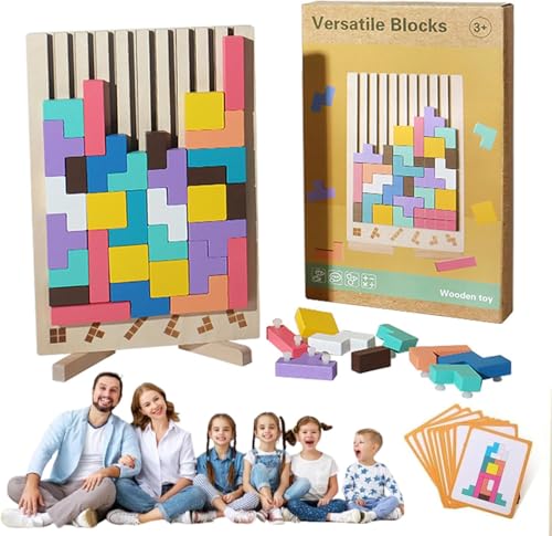 LYEAA Holz Stapel Puzzle Spielzeug, Holzblöcke Rätsel Gehirn Teaser Spielzeug, Bunte 3D Montessori Bildungsspielzeuge, Brettspiel Bildungsspielzeuge for Kleinkinder LYEAA Holz Stapel Puzzle Spielzeug, Holzblöcke Rätsel Gehirn Teaser Spielzeug, Bunte 3D Montessori Bildungsspielzeuge, Brettspiel Bildungsspielzeuge for Kleinkinder von LYEAA