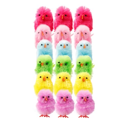LYEAA Ostern Fuzzy Chicks Mini Bunte Chenille Küken for Osterdekorationen süße weiche Plüsch -Party -Kuchen -Topper LYEAA Ostern Fuzzy Chicks Mini Bunte Chenille Küken for Osterdekorationen süße weiche Plüsch -Party -Kuchen -Topper von LYEAA