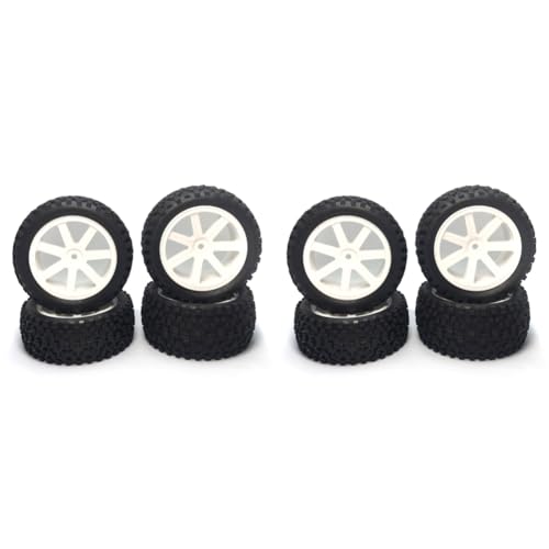 LYEAA Spielzeug-Offroad-Reifen, langlebige Gummireifen, 4-teiliges Set mit 12-mm-Sechskantnaben for RC-Räder vorne und hinten – passend for die meisten Marken von LYEAA