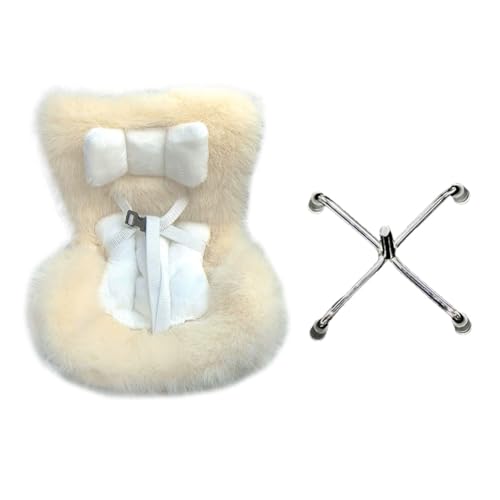 LYEAA mini plüschpuppensicherheit Sitzwagen -Autoverzierung für 17 cm Plüschpuppen (Beige) von LYEAA