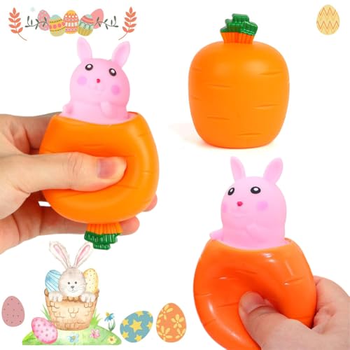 Lyeaa Osterhasen Squeeze -Spielzeug, niedliche Karotten Kaninchen -sensorische Spielzeuge, Partybeutel Füllstoffe, lustiges Neuartige Spielzeug for Erwachsene Kinder Lyeaa Osterhasen Squeeze -Spielzeug, niedliche Karotten Kaninchen -sensorische Spielzeuge, Partybeutel Füllstoffe, lustiges Neuartige Spielzeug for Erwachsene Kinder von LYEAA