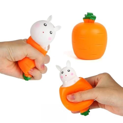 Lyeaa Osterhasen Squeeze -Spielzeug, niedliche Karotten Kaninchen -sensorische Spielzeuge, Partybeutel Füllstoffe, lustiges Neuartige Spielzeug for Erwachsene Kinder Lyeaa Osterhasen Squeeze -Spielzeug, niedliche Karotten Kaninchen -sensorische Spielzeuge, Partybeutel Füllstoffe, lustiges Neuartige Spielzeug for Erwachsene Kinder von LYEAA