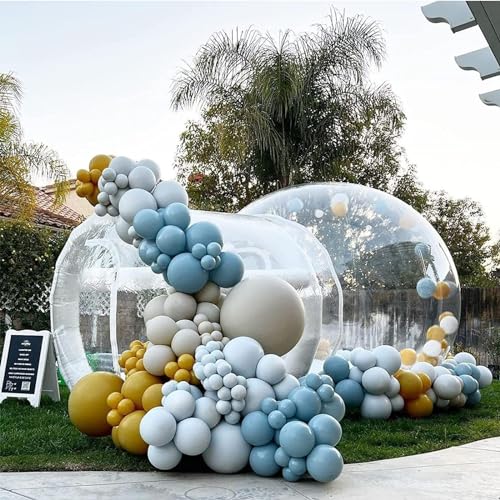 LYFDPN Transparentes Blasen-Gartenzelt, aufblasbares Blasenhaus, aufblasbare Blasenhaus-Kuppel für Veranstaltung, Ausstellung, Party, Hochzeit, Geburtstag, Dekoration (5M/16.4Ft) von LYFDPN