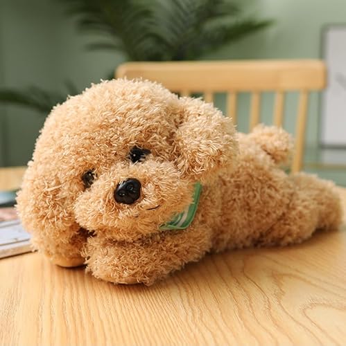 LYH2019 Teddy Dog Plush Toy - Realistic Stuffed Puppy, Soft Furry Huggable Plush Pillow for Boys & Girls, Home Decoration(Beige,38CM) von LYH2019