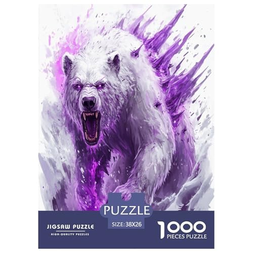 Bären Puzzles 1000-teilige Schwer Puzzle Spielzeug Lernspiel Impossible Herausforderungsspielzeug Für Erwachsene Kinder 38x26cm/1000pcs von LYJSMDAAA