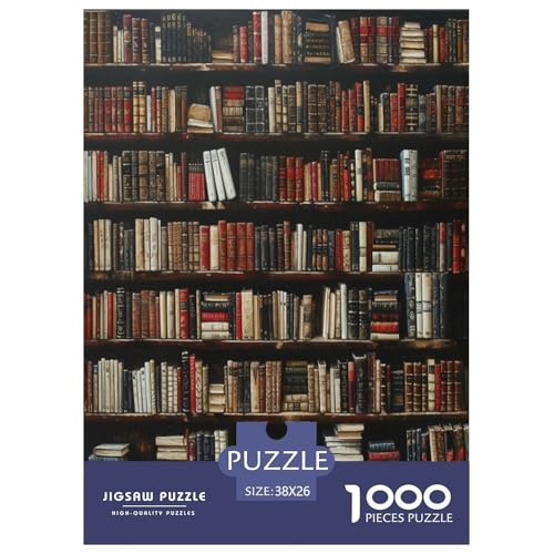 Bücherregal Puzzles 1000 Teile Schwer Puzzle Spielzeug Lernspiel Impossible Herausforderung Spielzeug Für Erwachsene Kinder 38x26cm/1000pcs von LYJSMDAAA
