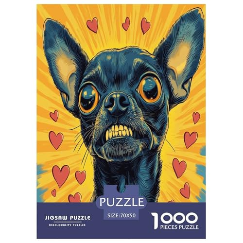 Chihuahua Puzzles 1000 Teile Schwer Puzzle Spielzeug Lernspiel Impossible Herausforderungsspielzeug Für Erwachsene Und Kinder Ab 14 Jahren 70x50cm/1000pcs Chihuahua Puzzles 1000 Teile Schwer Puzzle Spielzeug Lernspiel Impossible Herausforderungsspielzeug Für Erwachsene Und Kinder Ab 14 Jahren 70x50cm/1000pcs von LYJSMDAAA