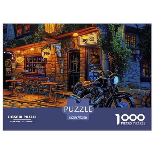 Cooles Motorrad Puzzle 1000 Pieces - Relieve Stress Jigsaw Puzzle for Adults | Puzzle 1000 |Premium Quality Jigsaw Puzzle in Panorama Format von LYJSMDAAA