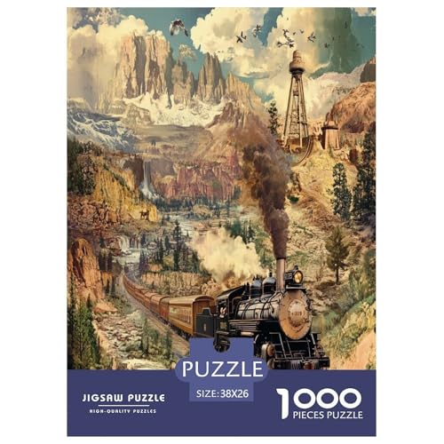 Dampfzug Puzzle 1000-teilige Schwer Puzzle Spielzeug Pädagogisches Spiel Impossible Herausforderungsspielzeug Für Erwachsene Kinder 38x26cm/1000pcs Dampfzug Puzzle 1000-teilige Schwer Puzzle Spielzeug Pädagogisches Spiel Impossible Herausforderungsspielzeug Für Erwachsene Kinder 38x26cm/1000pcs von LYJSMDAAA