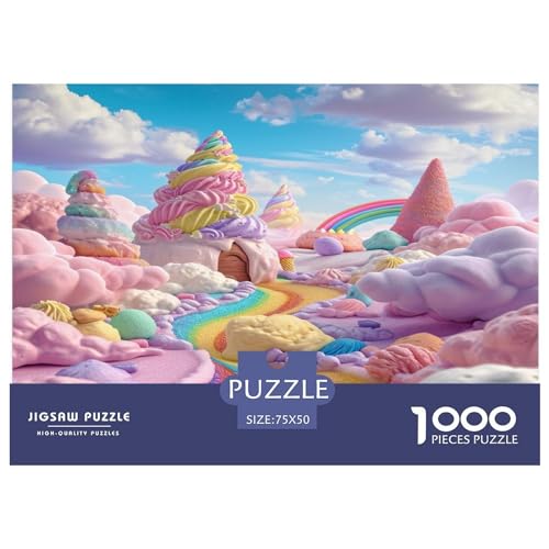Delicious Nachtischs Puzzle 1000 Pieces Nachhaltige Spiele Jigsaw Puzzle for Adults and Children from 14 Years，Premium Quality Jigsaw Puzzle in Panorama Format von LYJSMDAAA