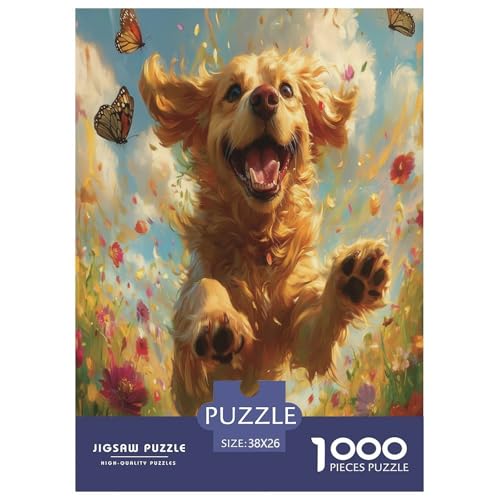 Der Labrador Retriever Puzzles 1000 Teile Schwer Puzzle Spielzeug Lernspiel Impossible Herausforderung Spielzeug Für Erwachsene Und Kinder Ab 14 Jahren 38x26cm/1000pcs von LYJSMDAAA