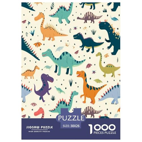 Dinosaurier Puzzles 1000 Teile Schwer Puzzle Spielzeug Pädagogisches Spiel Impossible Herausforderungsspielzeug Für Erwachsene Und Kinder Ab 14 Jahren 38x26cm/1000pcs von LYJSMDAAA