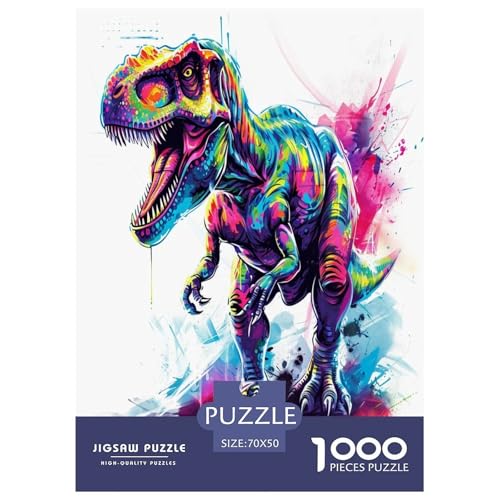 Dinosaurier Puzzles 1000-teilige Schwer Puzzle Spielzeug Lernspiel Impossible Herausforderungsspielzeug Für Erwachsene Kinder 70x50cm/1000pcs von LYJSMDAAA