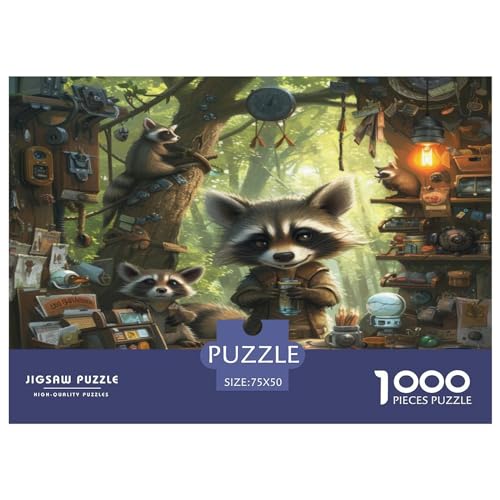 Eichhörnchen Familie 1000 Jigsaw Puzzle, Premium Quality, for Adults and Children from 12 Years Puzzle，Premium Quality Nachhaltige Spiele Jigsaw Puzzle in Panorama Format von LYJSMDAAA