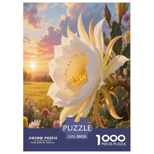 Epiphyllum Puzzle 1000 Teile Schwer Puzzle Spielzeug Lernspiel Impossible Herausforderung Spielzeug Für Erwachsene Kinder 38x26cm/1000pcs von LYJSMDAAA